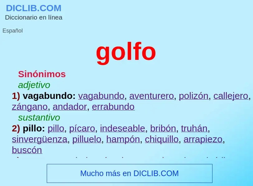 Was ist golfo - Definition