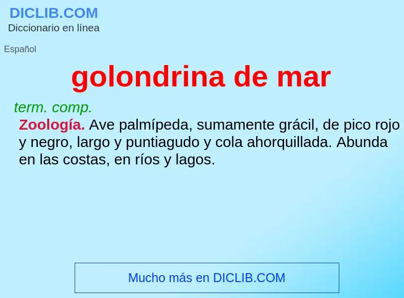 What is golondrina de mar - meaning and definition