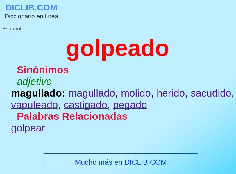 Wat is golpeado - definition