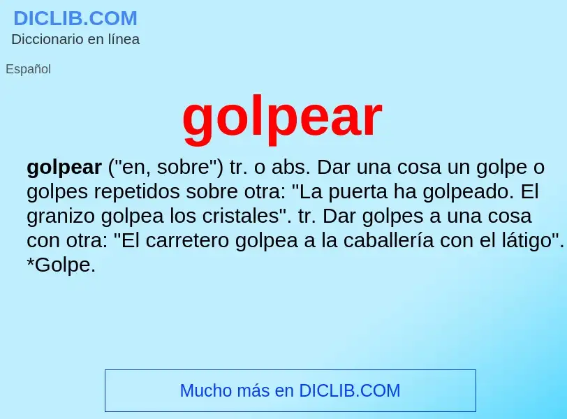 What is golpear - definition