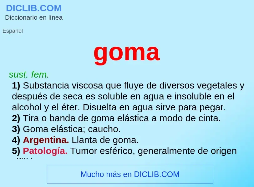 O que é goma - definição, significado, conceito