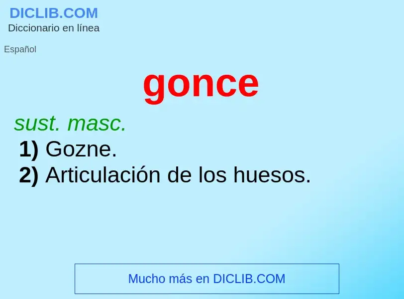 Что такое gonce - определение