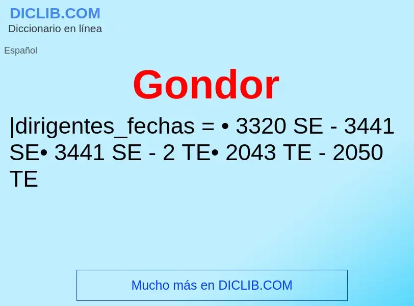 Wat is Gondor - definition