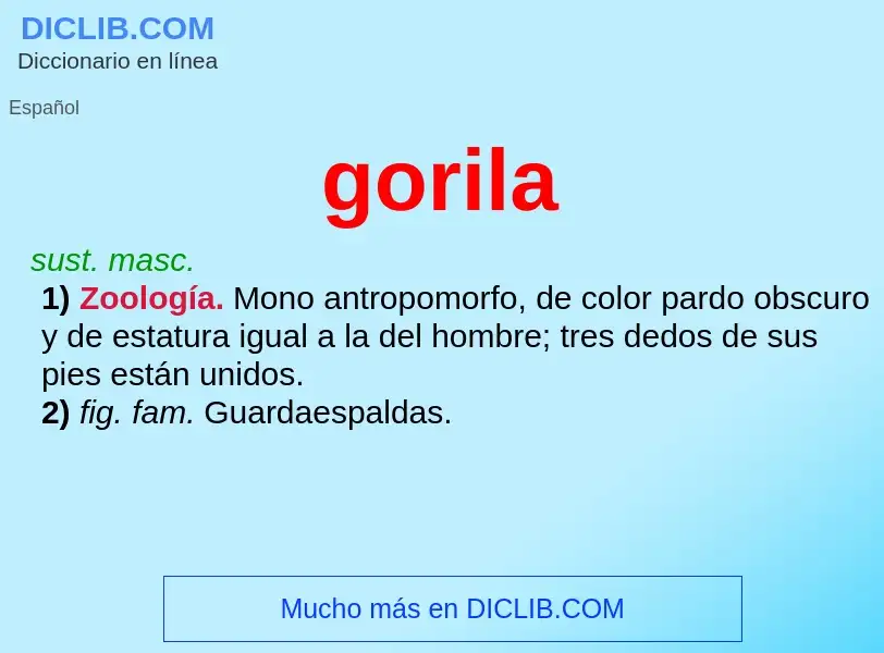 ¿Qué es gorila? - significado y definición