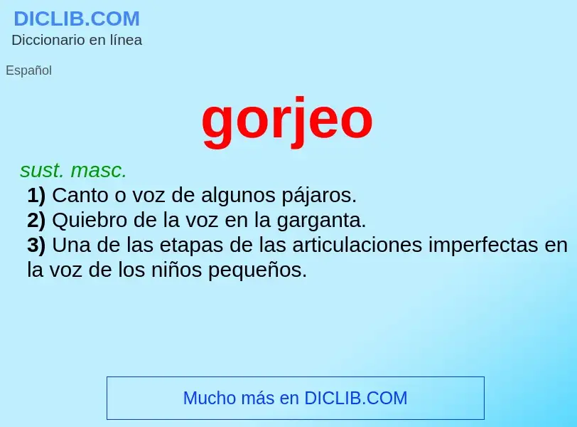 Wat is gorjeo - definition