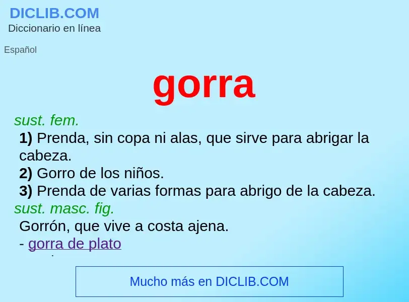 What is gorra - definition