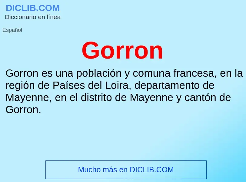 What is Gorron - meaning and definition