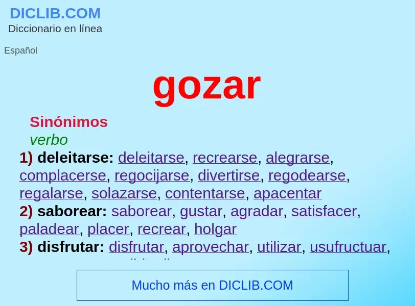 What is gozar - meaning and definition