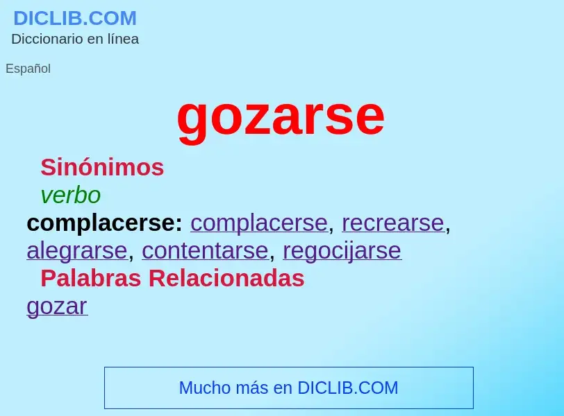 What is gozarse - meaning and definition