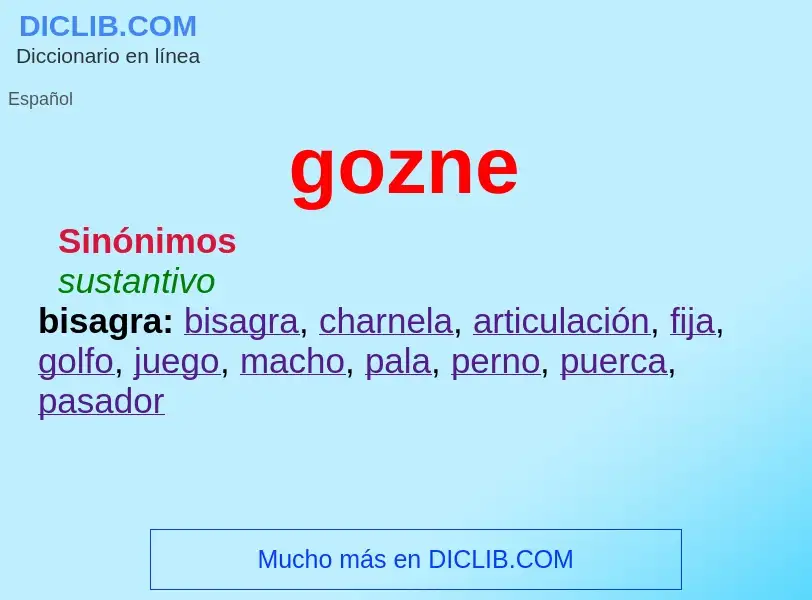 What is gozne - meaning and definition