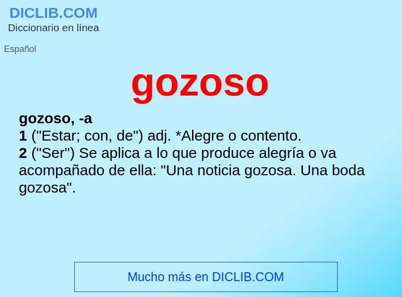 O que é gozoso - definição, significado, conceito