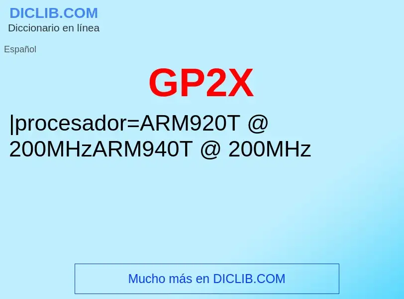 Wat is GP2X - definition