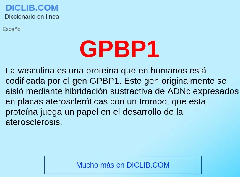 O que é GPBP1 - definição, significado, conceito