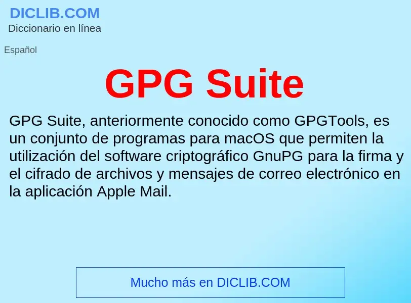 O que é GPG Suite - definição, significado, conceito