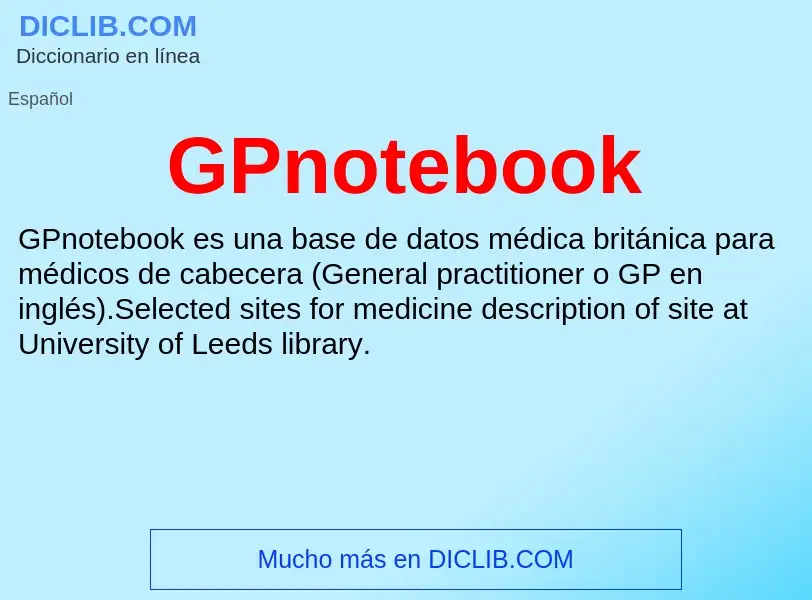 O que é GPnotebook - definição, significado, conceito