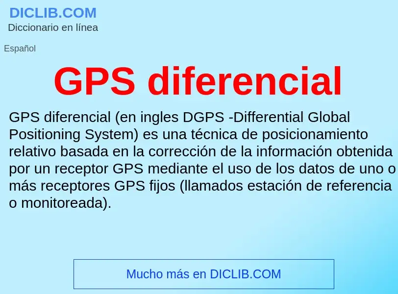 O que é GPS diferencial - definição, significado, conceito