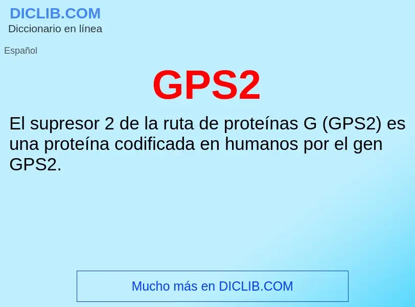 O que é GPS2 - definição, significado, conceito