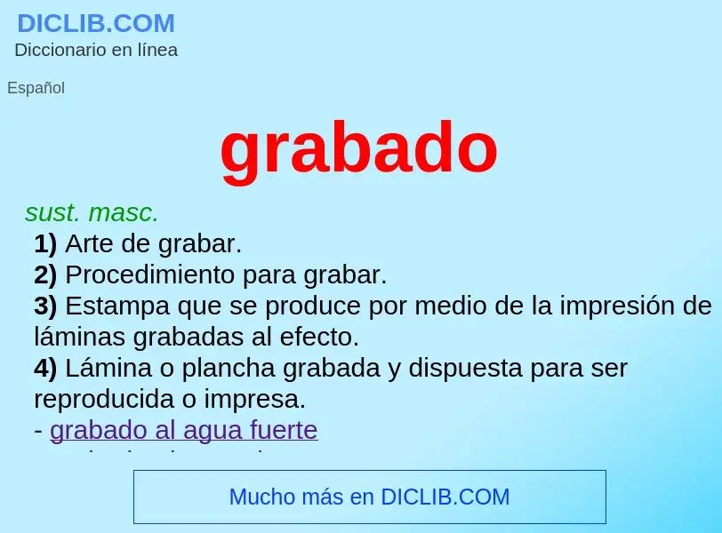 Wat is grabado - definition