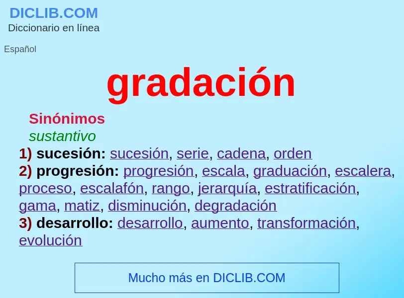 O que é gradación - definição, significado, conceito