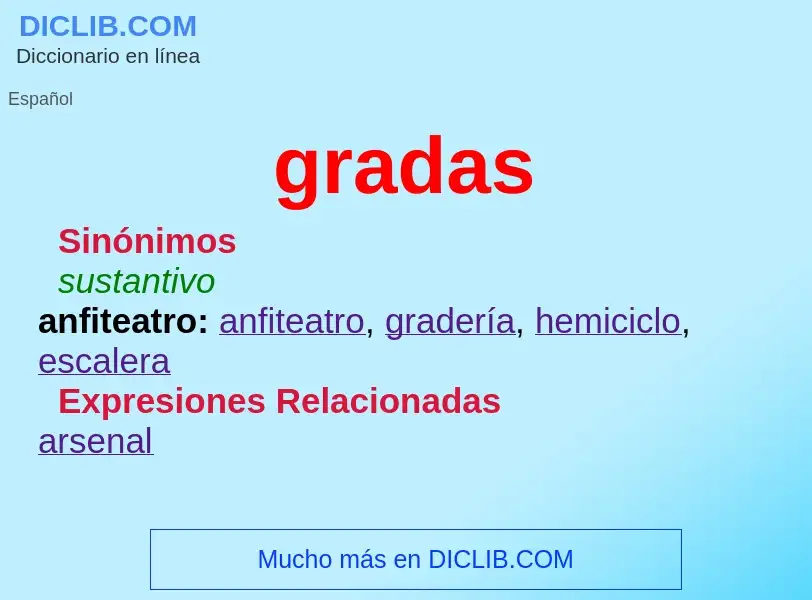 ¿Qué es gradas? - significado y definición