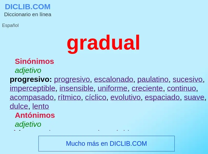 What is gradual - definition