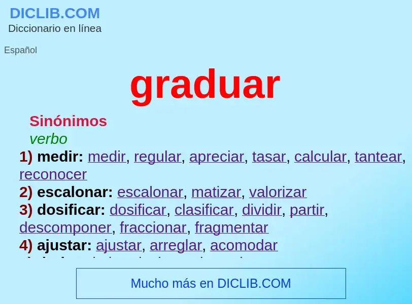 What is graduar - meaning and definition