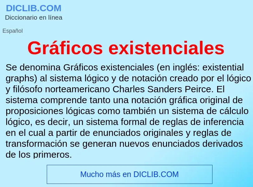 ¿Qué es Gráficos existenciales? - significado y definición