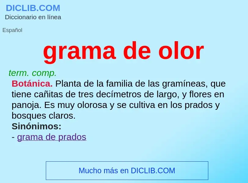 O que é grama de olor - definição, significado, conceito