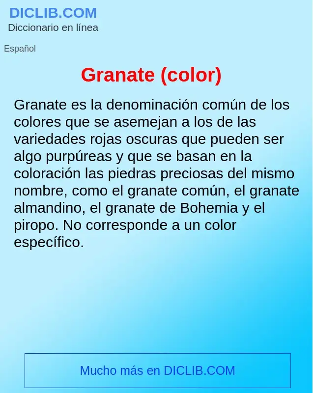 What is Granate (color) - definition