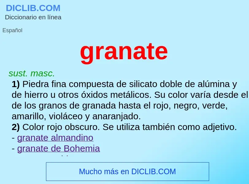 O que é granate - definição, significado, conceito