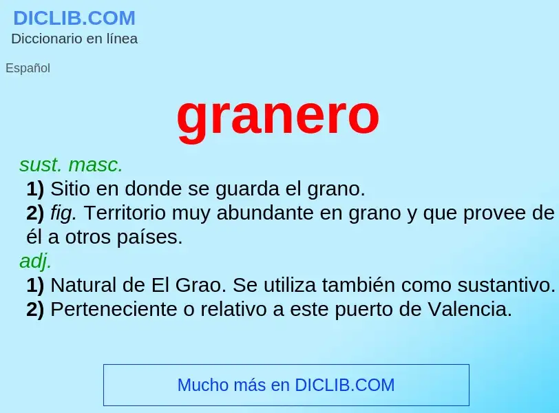 Wat is granero - definition