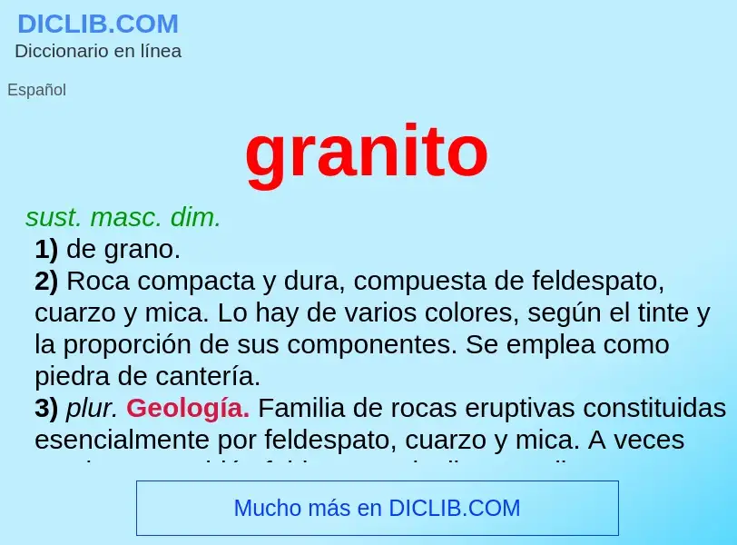 ¿Qué es granito? - significado y definición