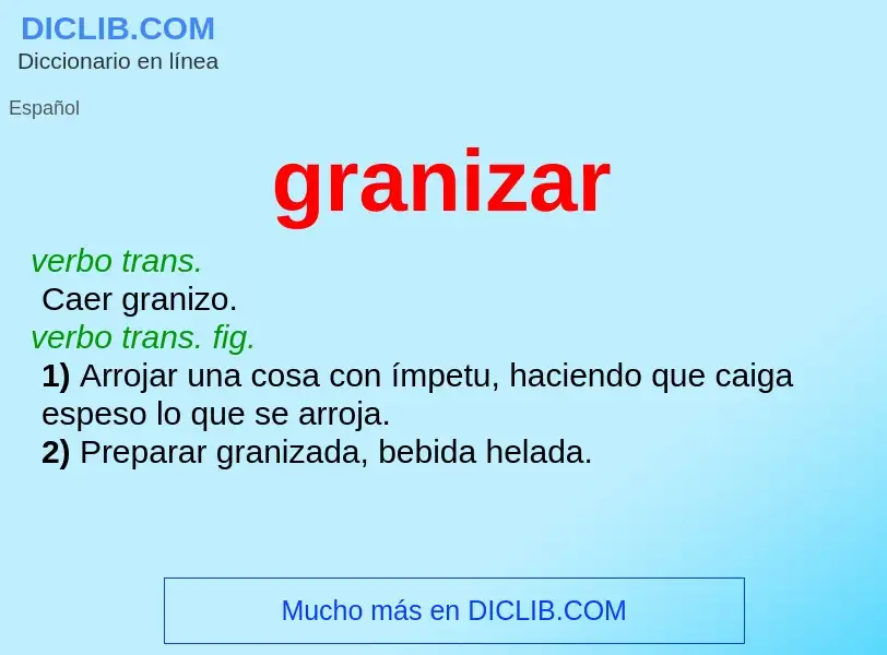 ¿Qué es granizar? - significado y definición