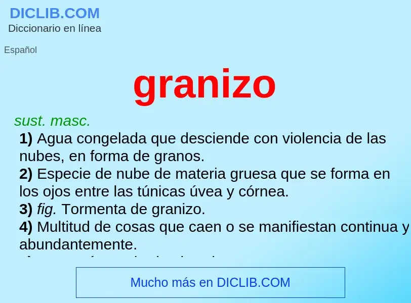 What is granizo - definition