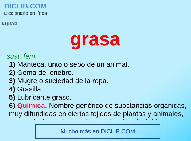 ¿Qué es grasa? - significado y definición