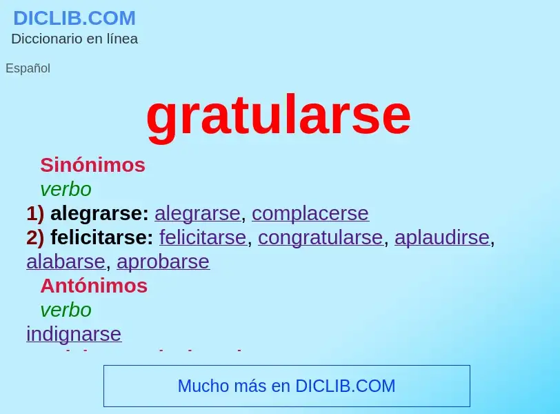 What is gratularse - definition