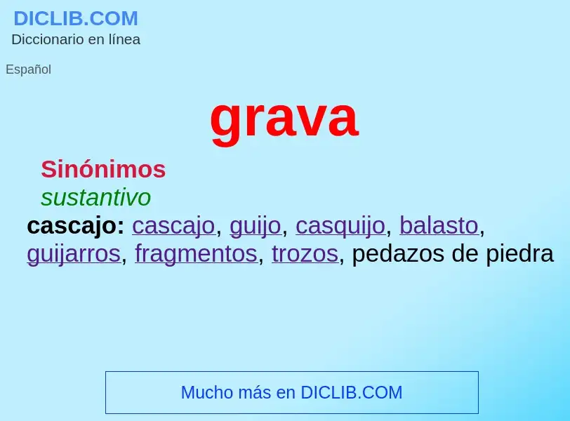 What is grava - definition