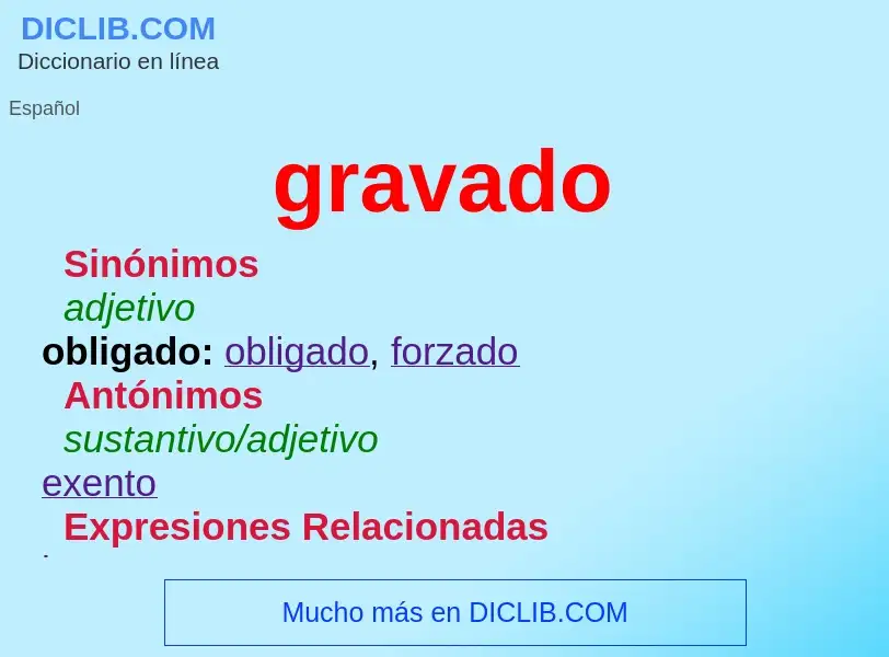 Wat is gravado - definition