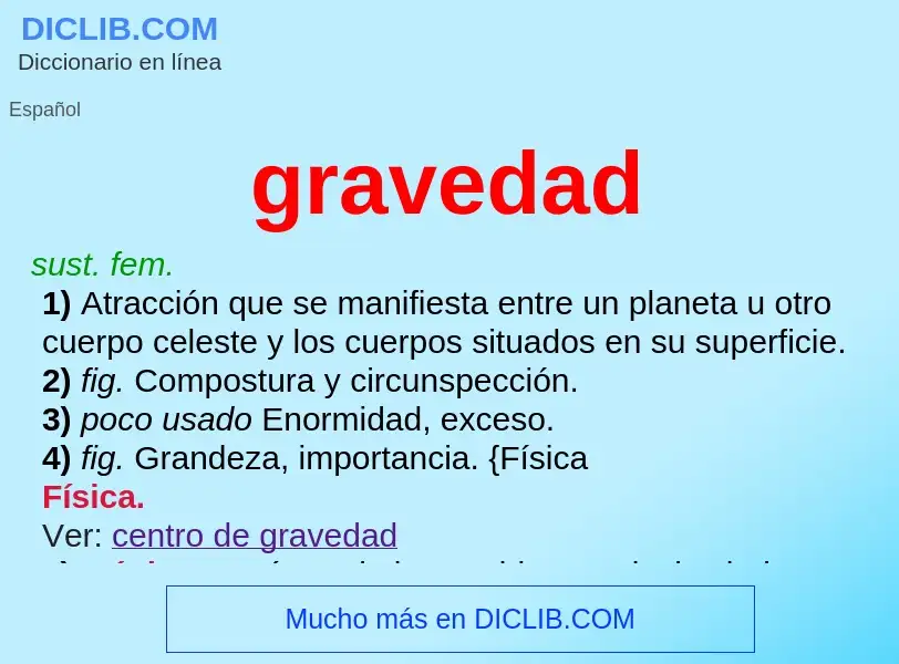 Wat is gravedad - definition