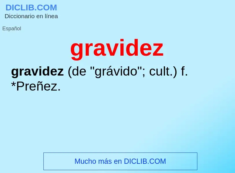 Qu'est-ce que gravidez - définition