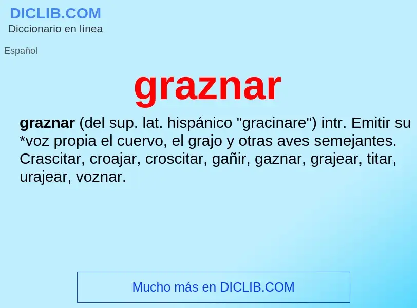 ¿Qué es graznar? - significado y definición