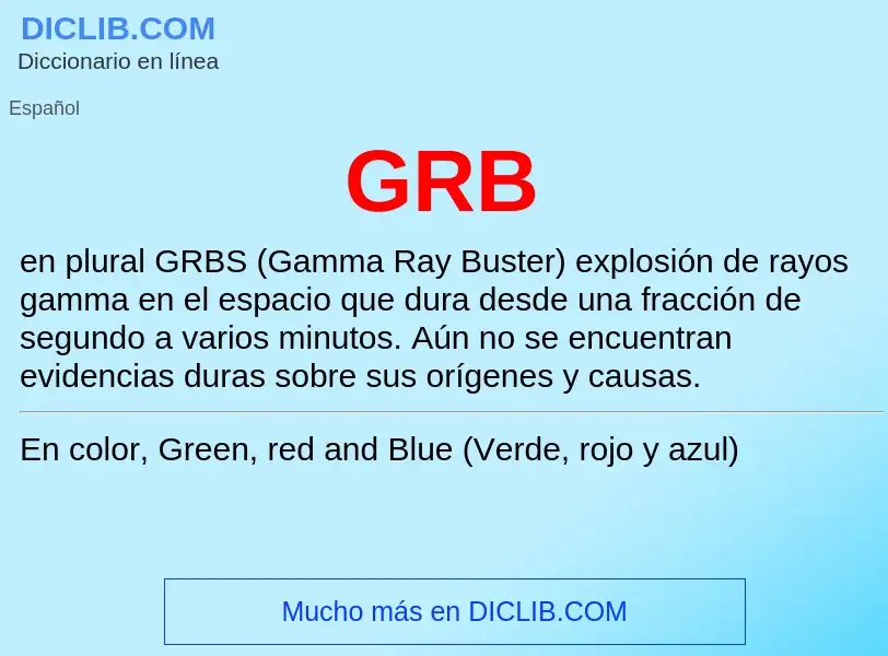 Wat is GRB - definition