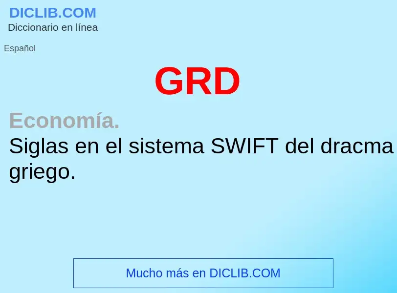 Wat is GRD - definition