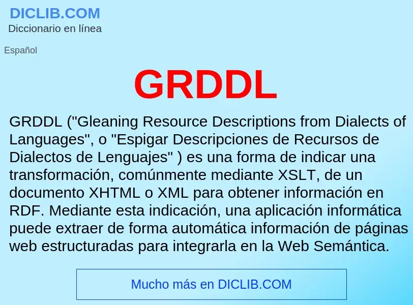 Wat is GRDDL - definition