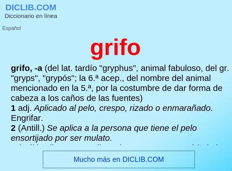 Was ist grifo - Definition