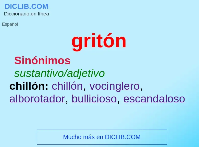 O que é gritón - definição, significado, conceito