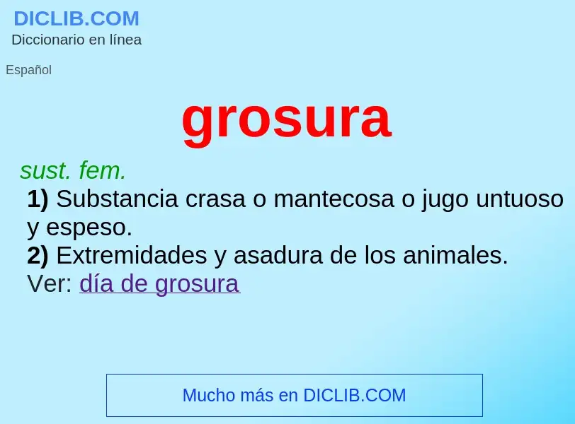 What is grosura - definition