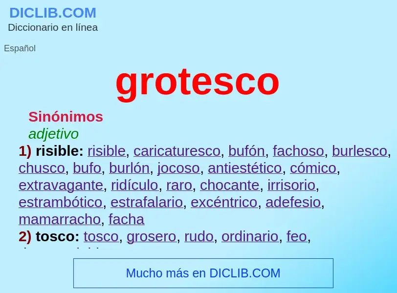 What is grotesco - definition