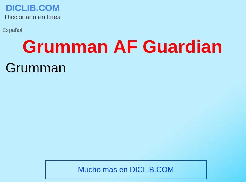 What is Grumman AF Guardian - definition