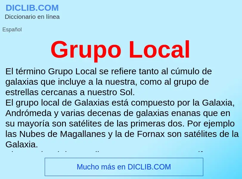 ¿Qué es Grupo Local? - significado y definición